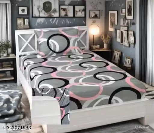 PREMIUM QUALITY SINGLE ELASTIC FITTED BEDSHEET WITH 1 PILLOW COVER