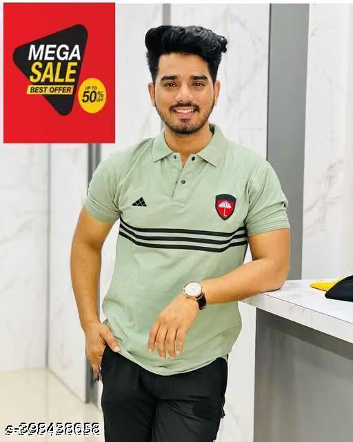 Printed Polo T shirt In Unique Print