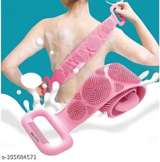 Silicone Body Back Scrubber Double Side Bathing Brush for Skin