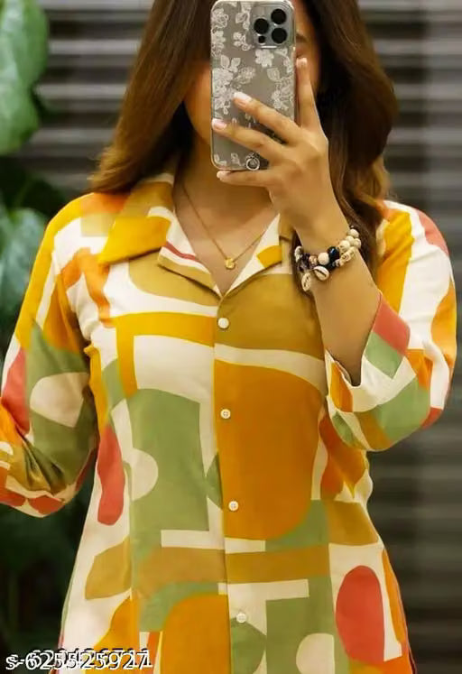 Multicolour Women Kurti With Bottomwear