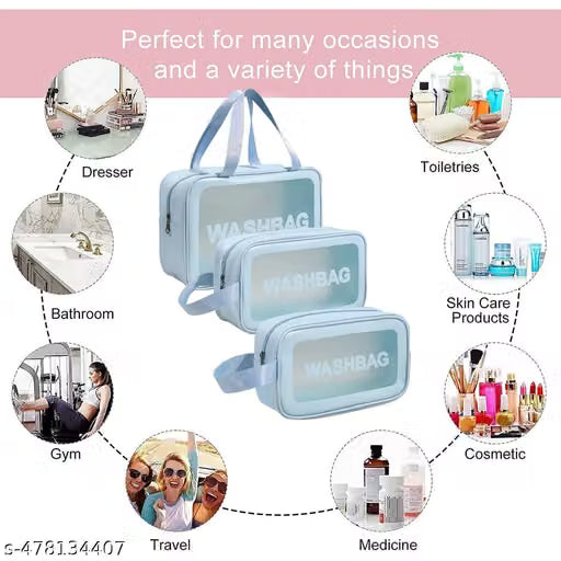 Women and Girls Toiletry Storage Kit Set of 3