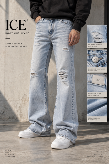 Ice drop boot-cut