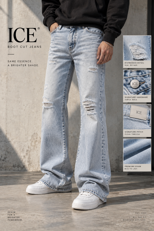 Ice drop boot-cut