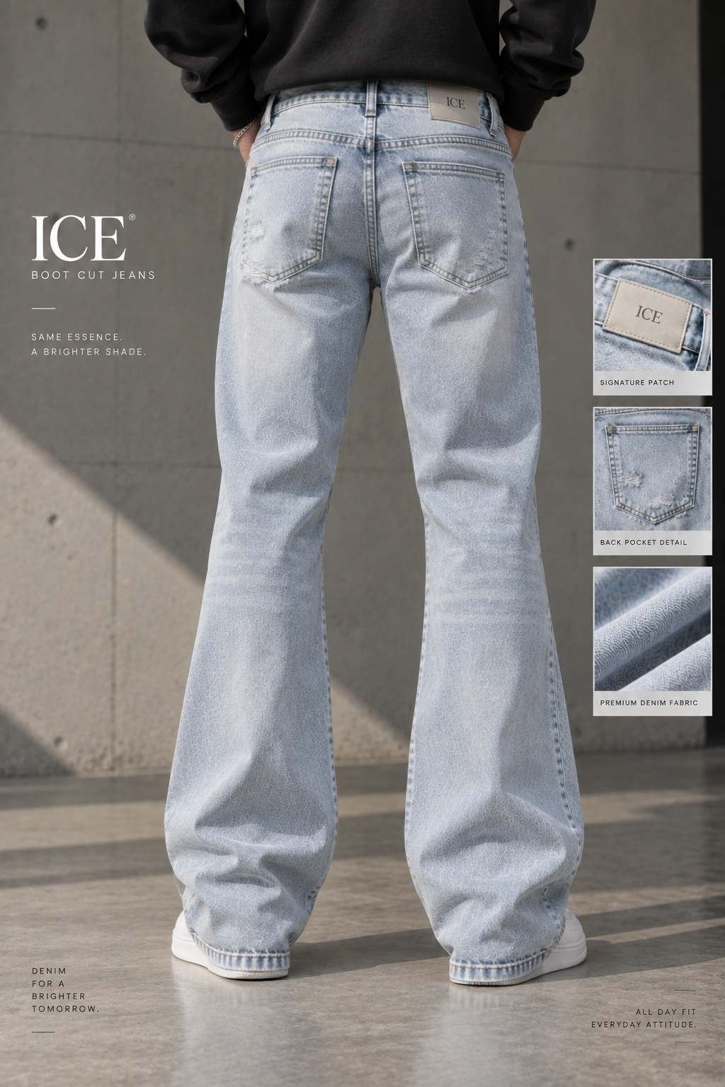 Ice drop boot-cut