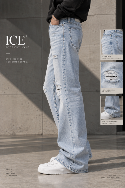 Ice drop boot-cut